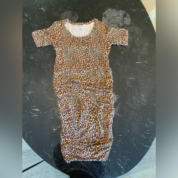 Maternity Stretchy Leopard Dress - great condition! - Picture 1 of 2